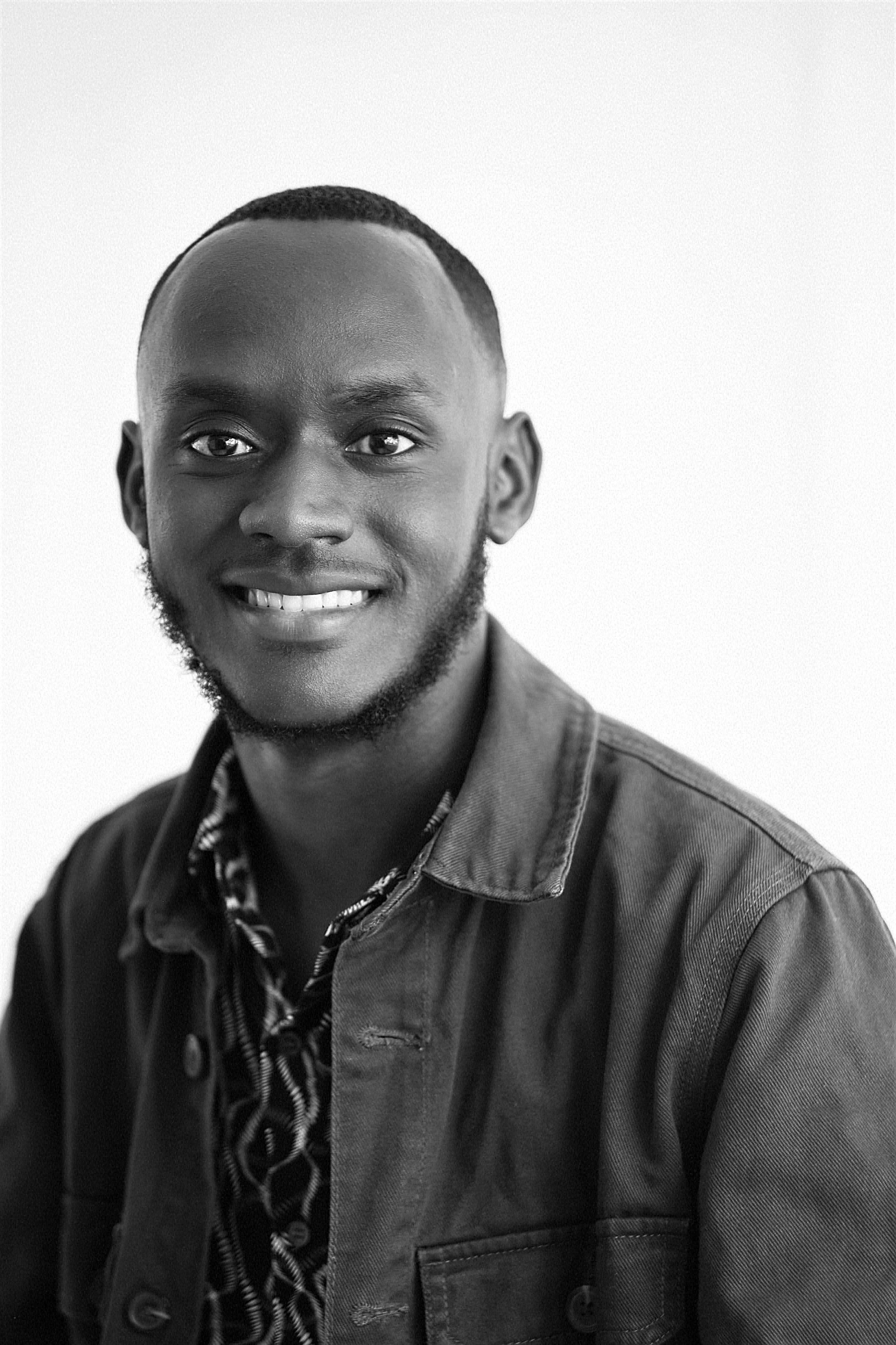 David Mugire working in the studio